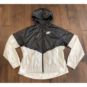 Nike Sportswear Windrunner Jacket Black White Size Large